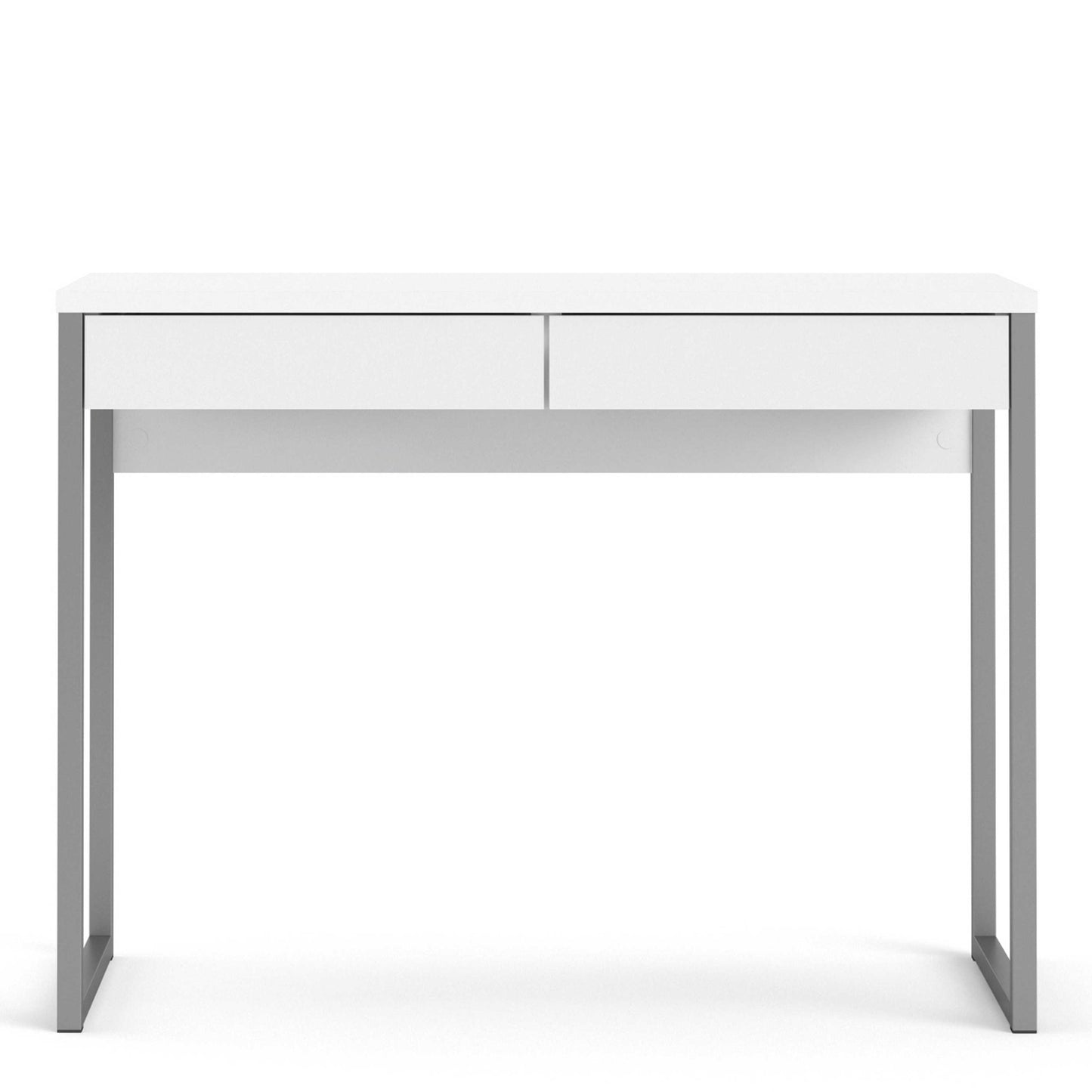 Billabong White Gloss Office Desk 2 Drawers