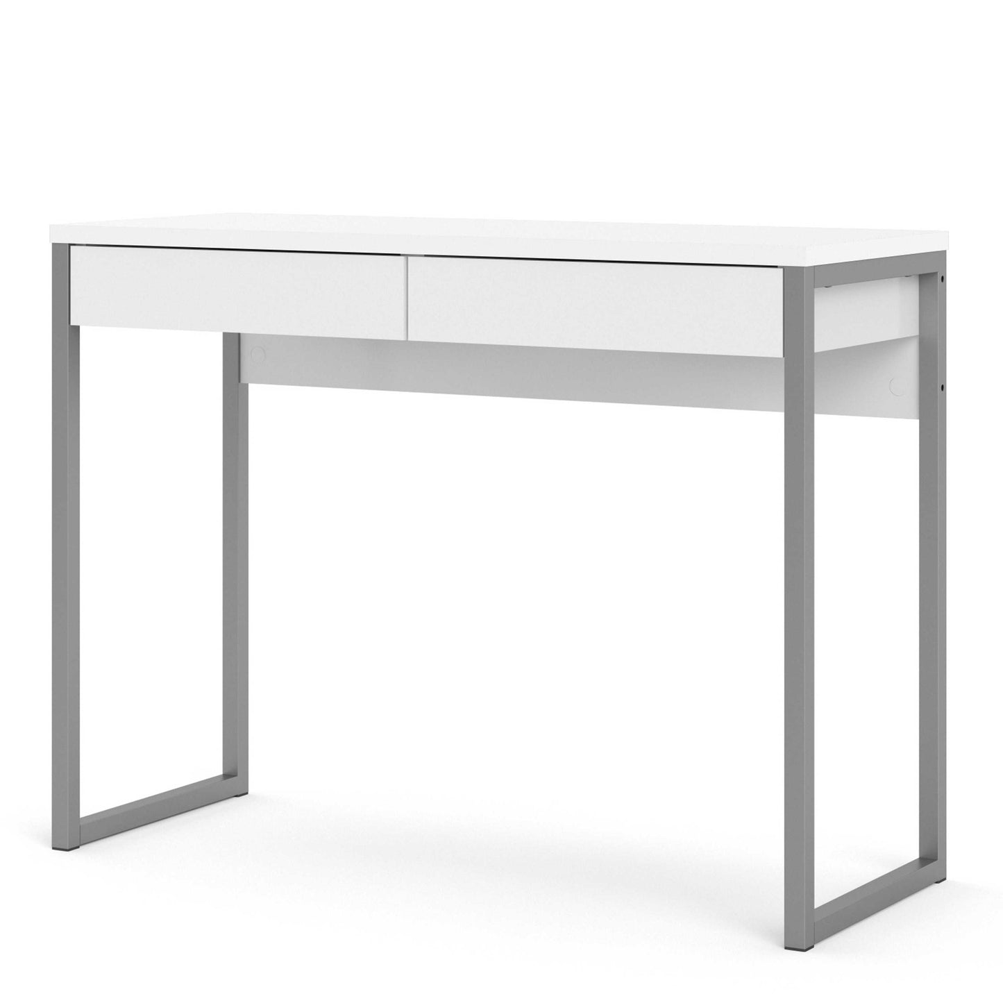 Billabong White Gloss Office Desk 2 Drawers