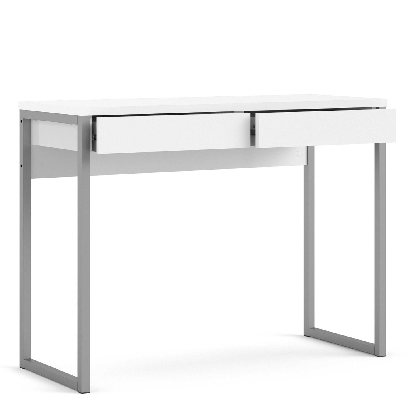 Billabong White Gloss Office Desk 2 Drawers