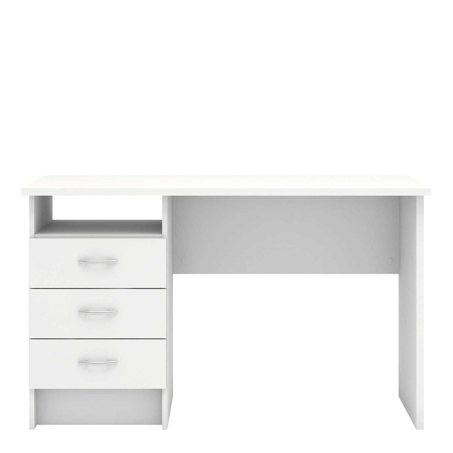 Billabong White Wooden Office Desk 3 Drawers