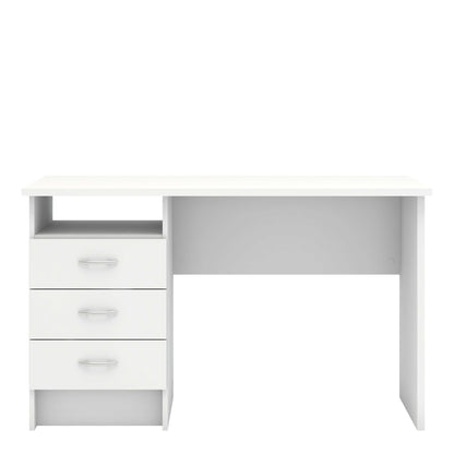 Billabong White Wooden Office Desk 3 Drawers