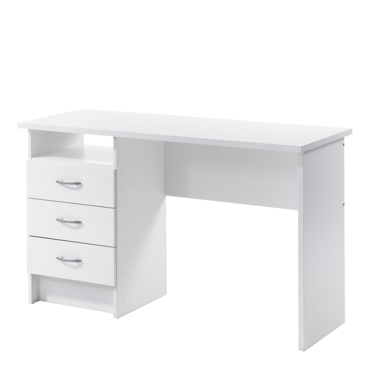 Billabong White Wooden Office Desk 3 Drawers