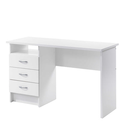 Billabong White Wooden Office Desk 3 Drawers