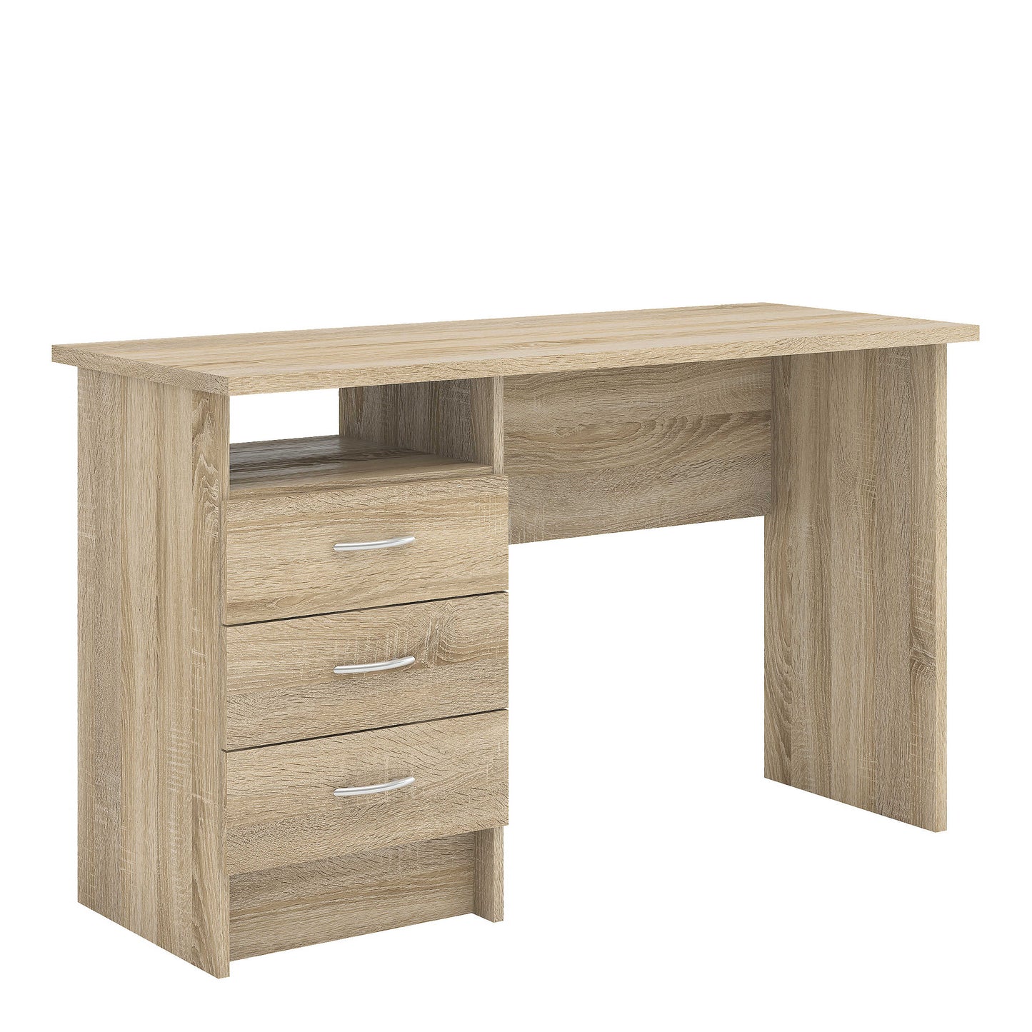 Billabong Natural Oak Wood Office Desk 3 Drawers