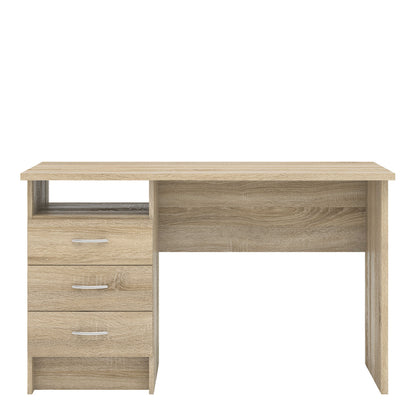 Billabong Natural Oak Wood Office Desk 3 Drawers