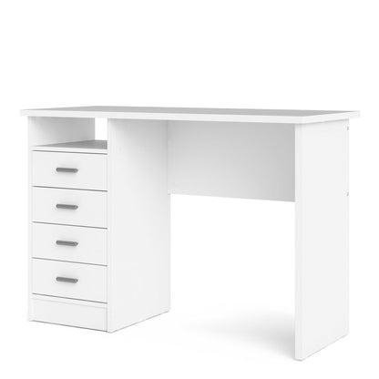 Billabong White Wooden 4 Drawer Office Desk