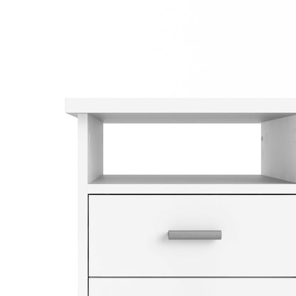 Billabong White Wooden 4 Drawer Office Desk