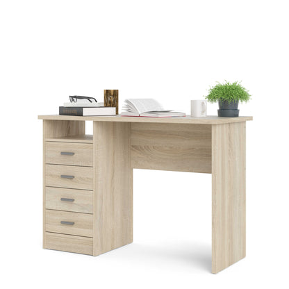 Billabong Natural Oak Wood 4 Drawer Office Desk