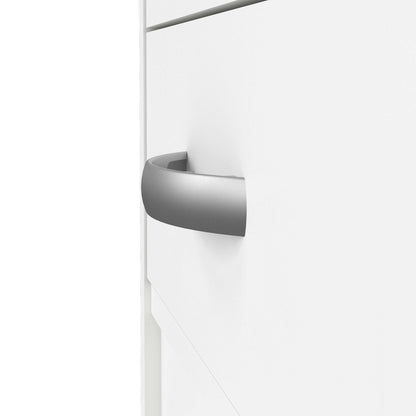 Billabong White Wooden Office Desk 5 Drawers