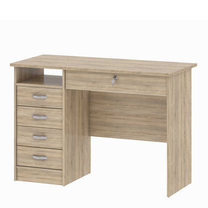 Billabong Natural Oak Wood Office Desk 5 Drawers