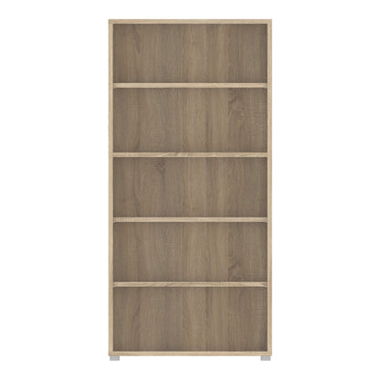 Dris Natural Oak Wood Effect Bookcase 4 Shelves