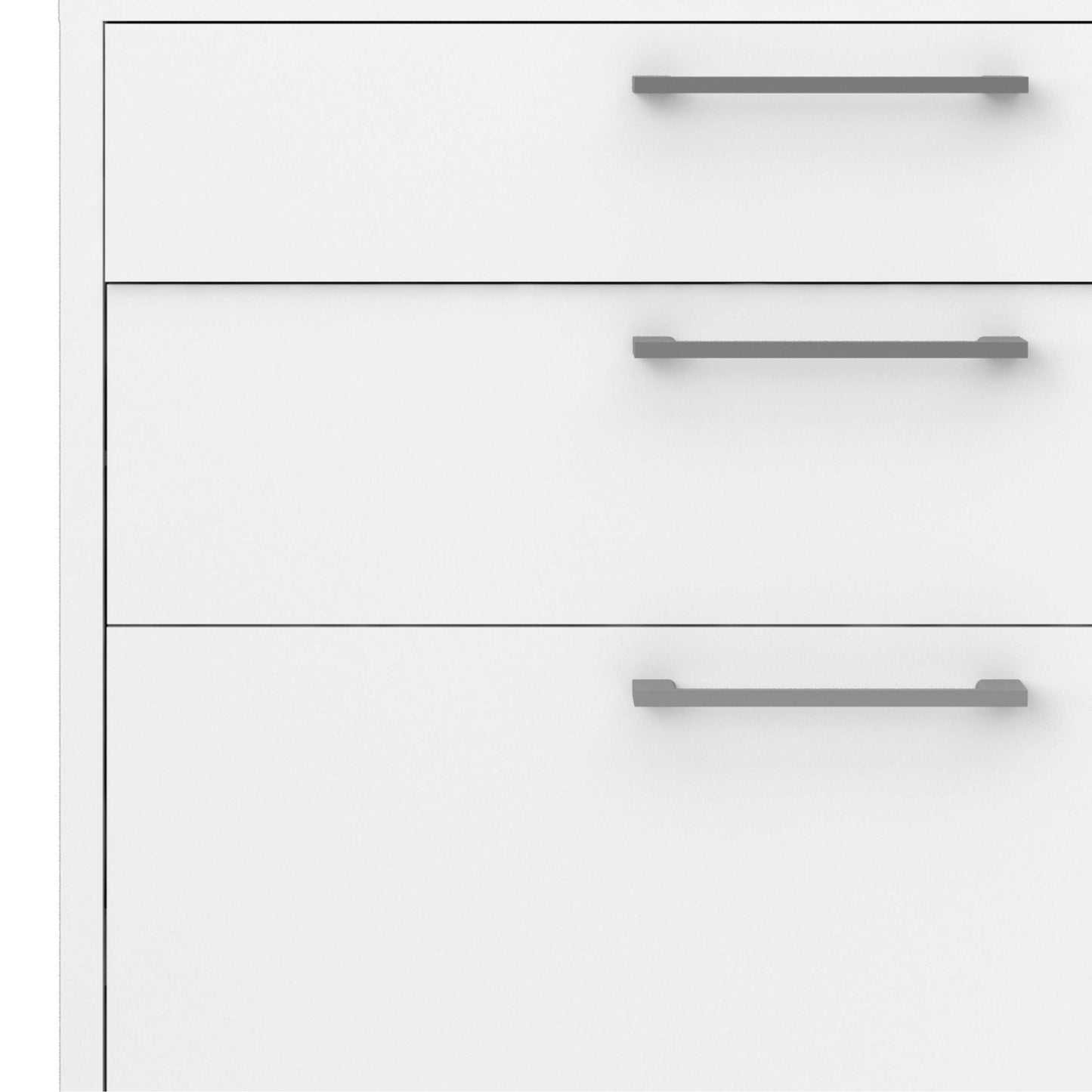 Dris White Wooden Bookcase 2 Shelves 4 Drawers