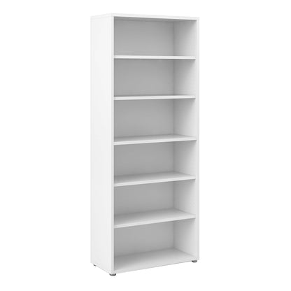 Dris Tall White Bookcase 5 Shelves
