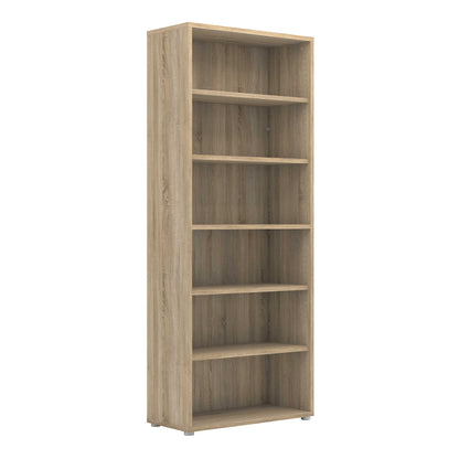 Dris Natural Oak Wood Effect Bookcase 5 Shelves