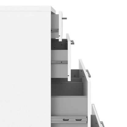 Dris White Wooden Office Storage 2 Drawers + 2 File Drawers