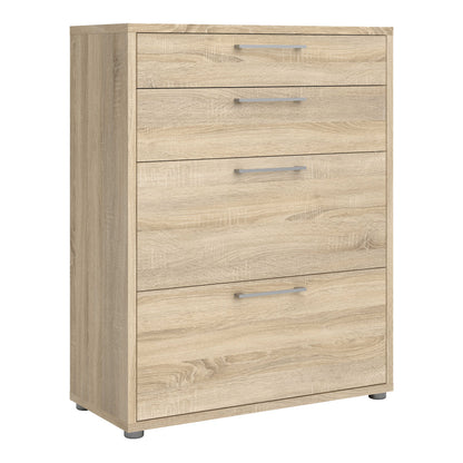 Dris Natural Oak Wood Effect Office Storage 4 Drawers