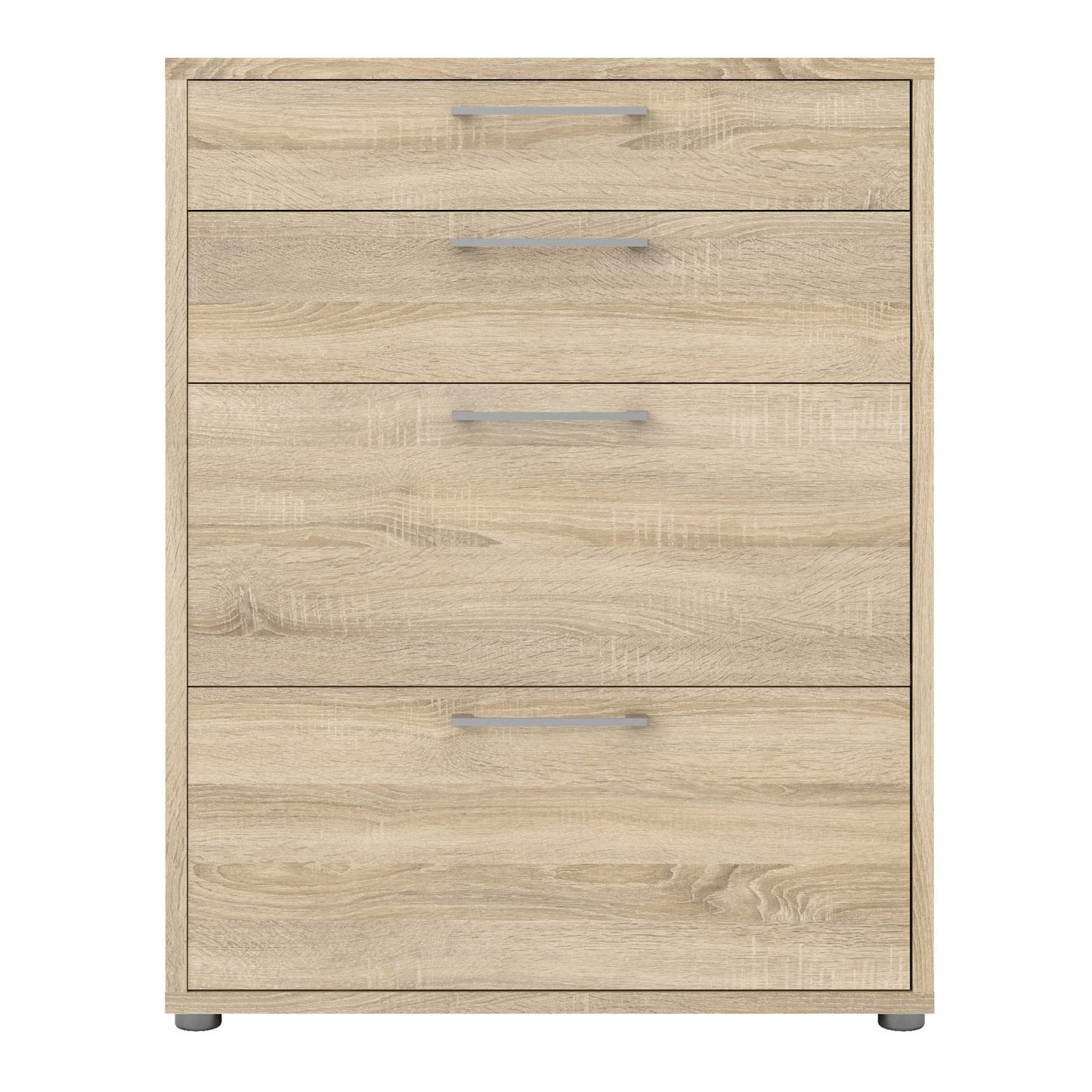 Dris Natural Oak Wood Effect Office Storage 4 Drawers