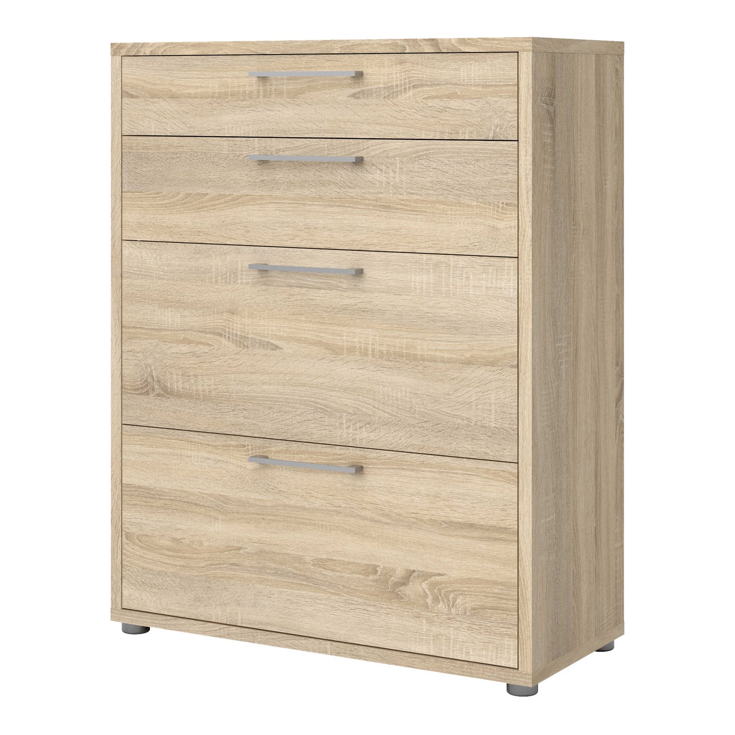 Dris Natural Oak Wood Effect Office Storage 4 Drawers