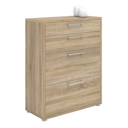 Dris Natural Oak Wood Effect Office Storage 4 Drawers
