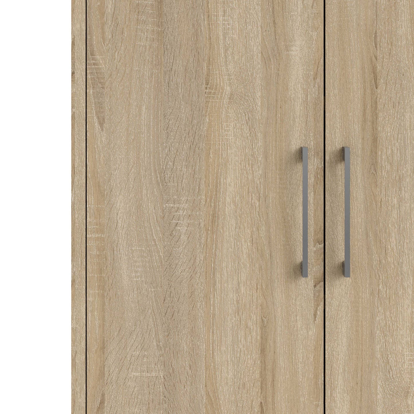 Prima Natural Oak Wood Effect Bookcase 2 Shelves 2 Doors