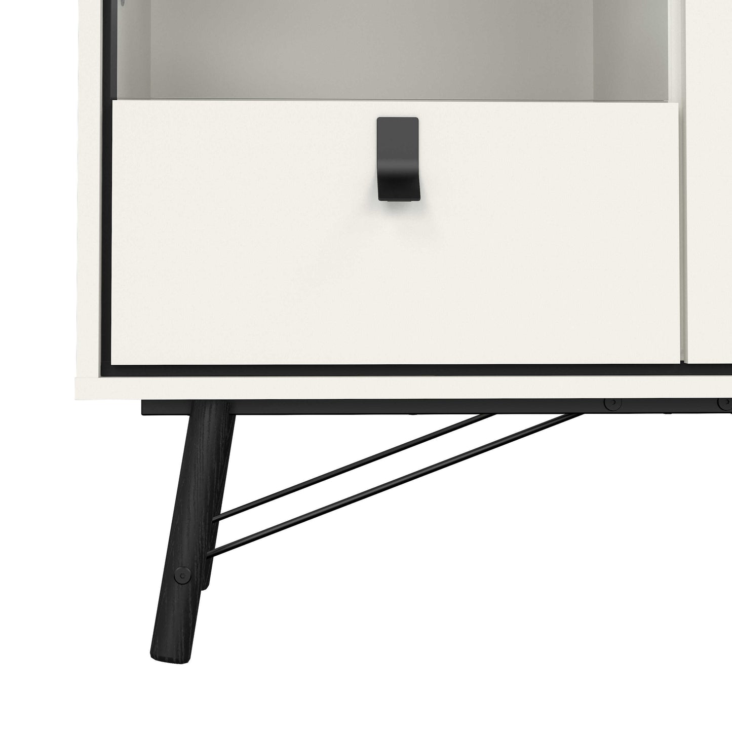 Juno White China Cabinet 2 Doors 1 Drawer 3 Drawers