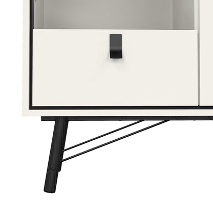 Juno White China Cabinet 2 Doors 1 Drawer 3 Drawers