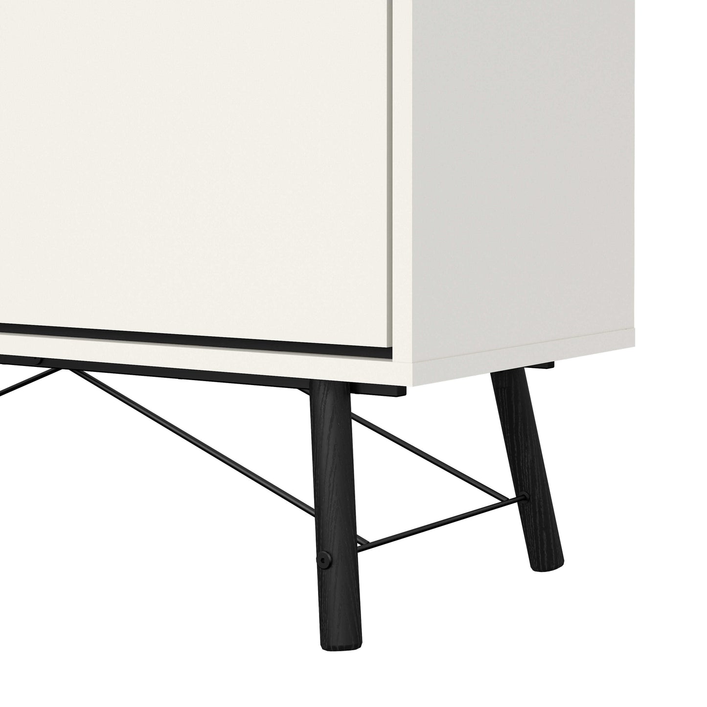 Juno White China Cabinet 2 Doors 1 Drawer 3 Drawers