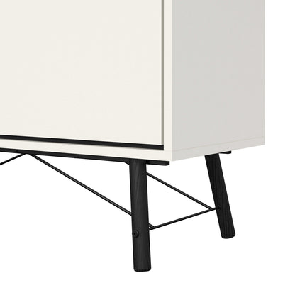 Juno White China Cabinet 2 Doors 1 Drawer 3 Drawers