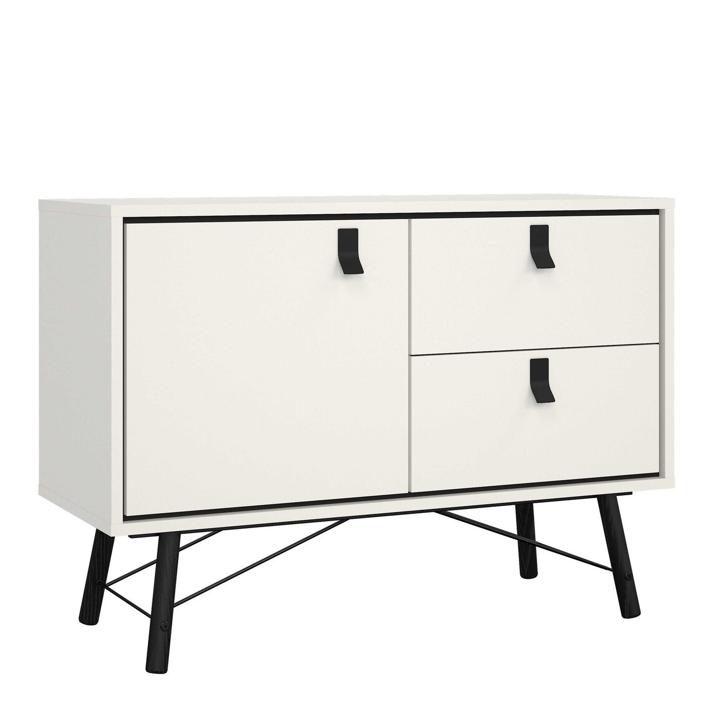Juno White Sideboard 1 Door 2 Drawers