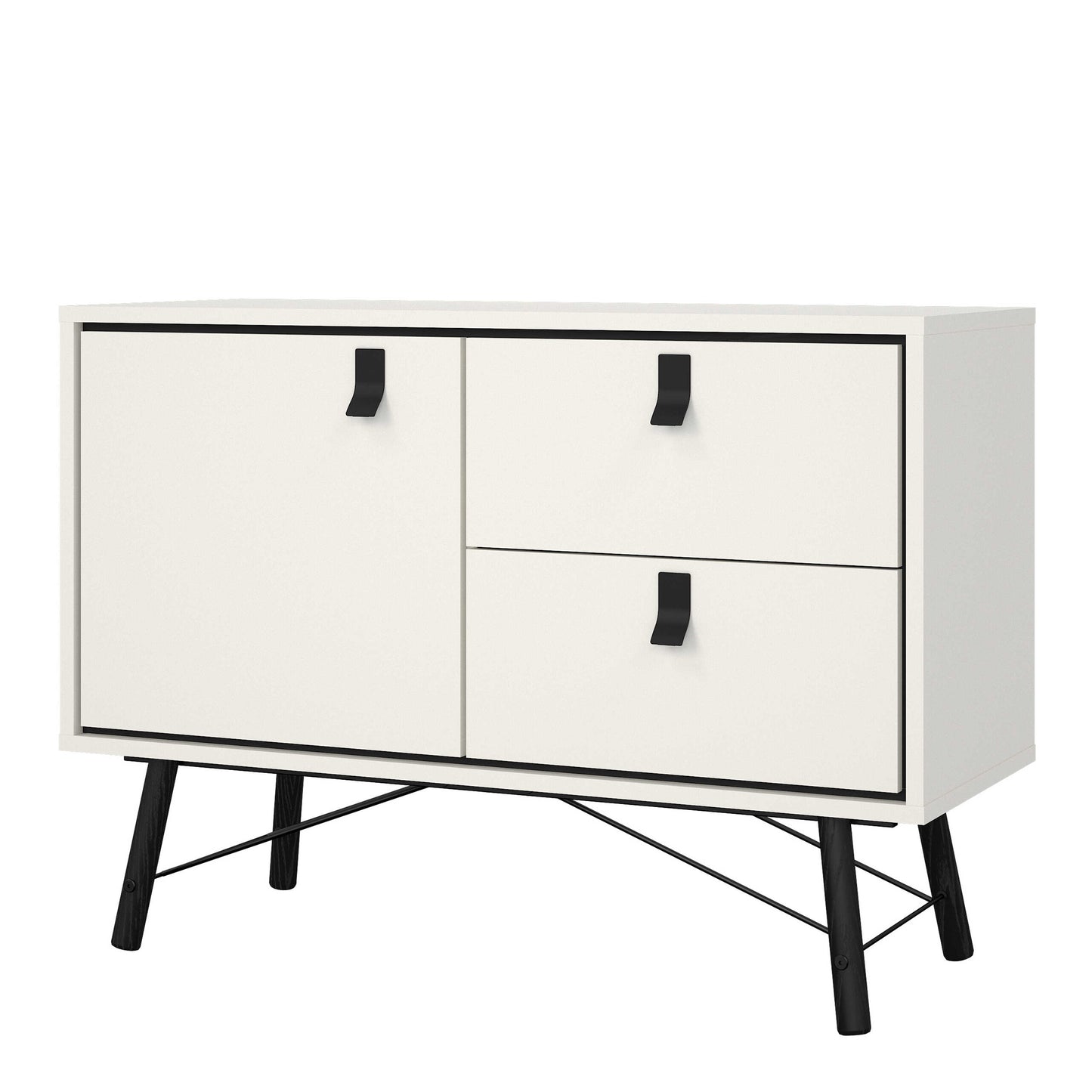 Juno White Sideboard 1 Door 2 Drawers