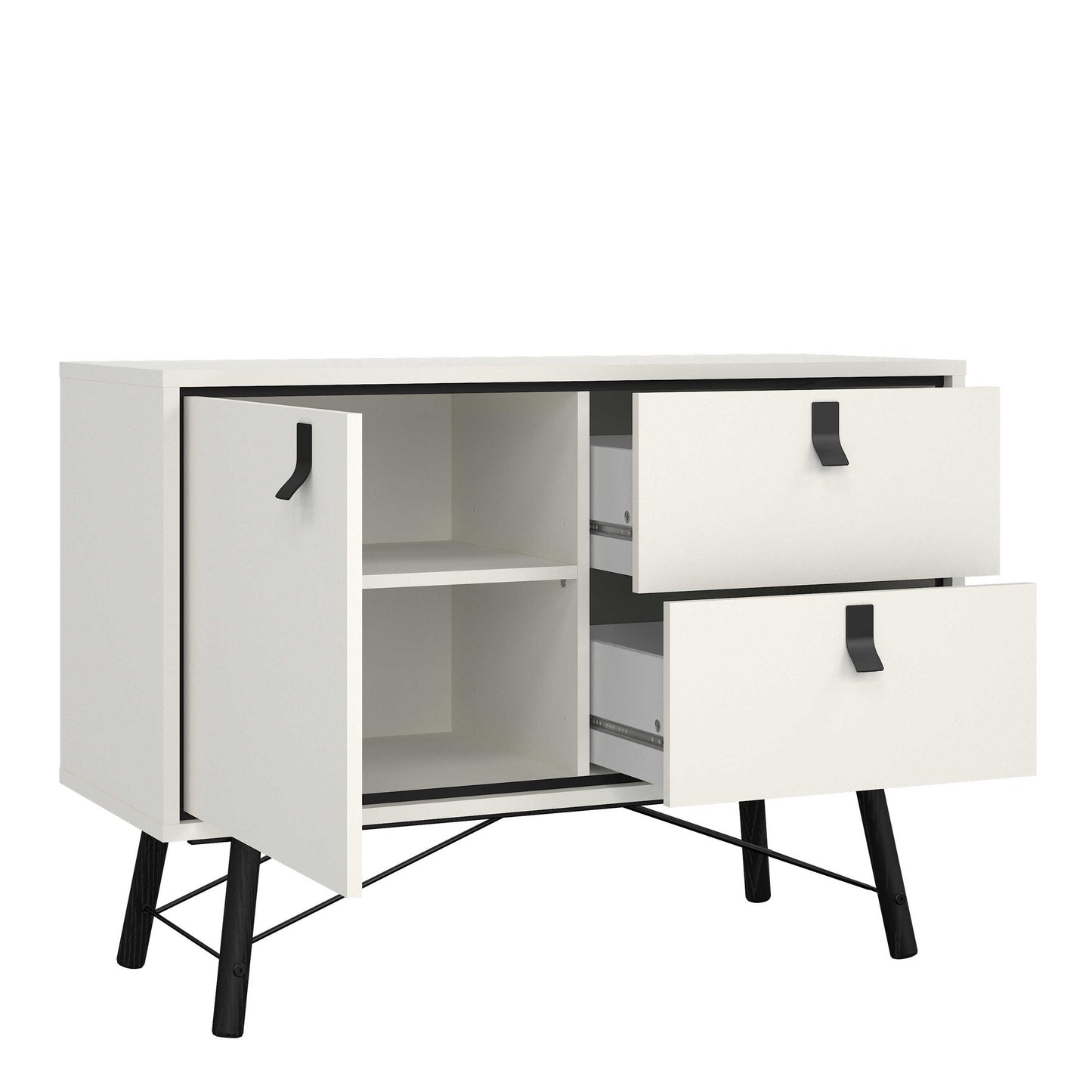 Juno White Sideboard 1 Door 2 Drawers