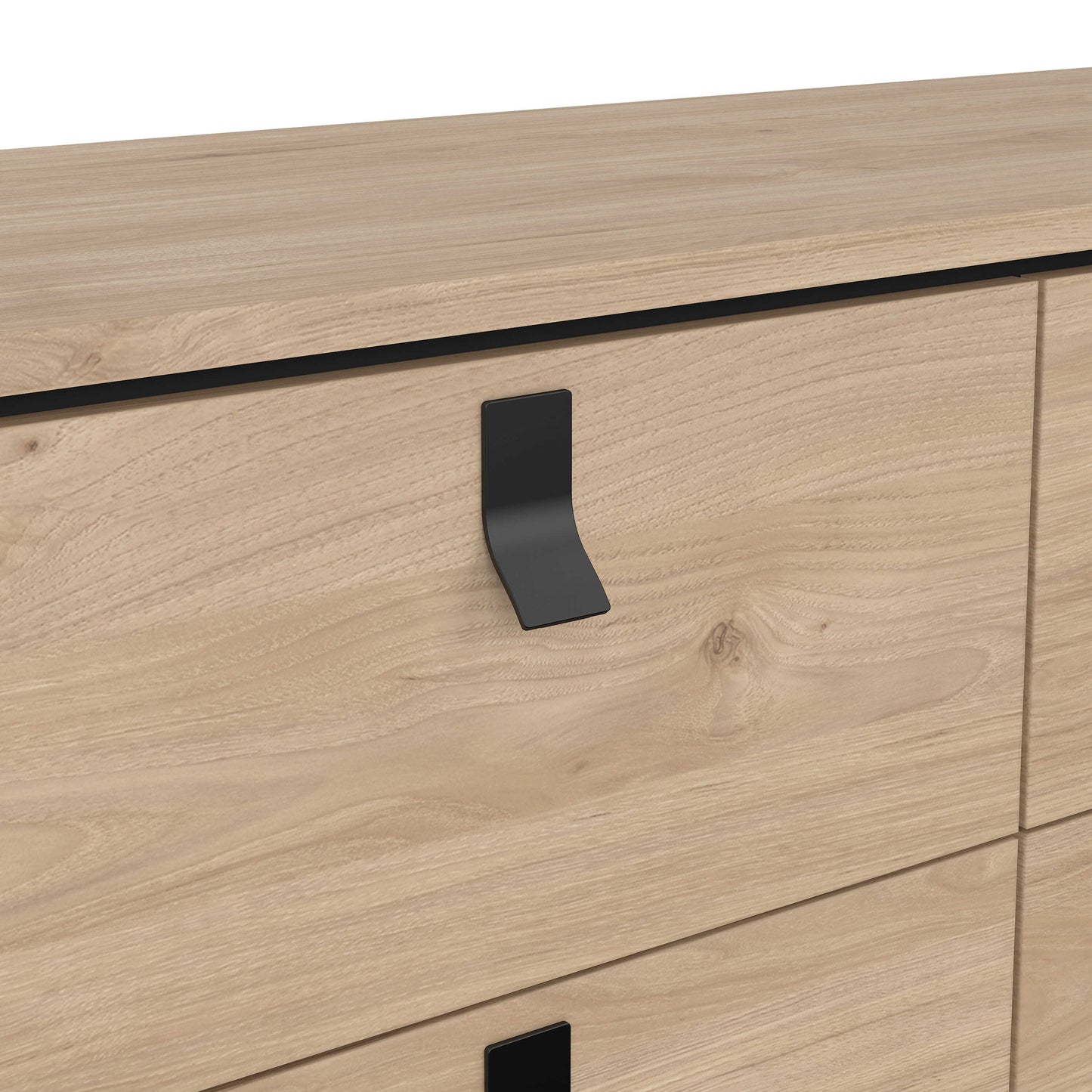 Juno Natural Oak Small Double Storage Chest of 6 Drawers