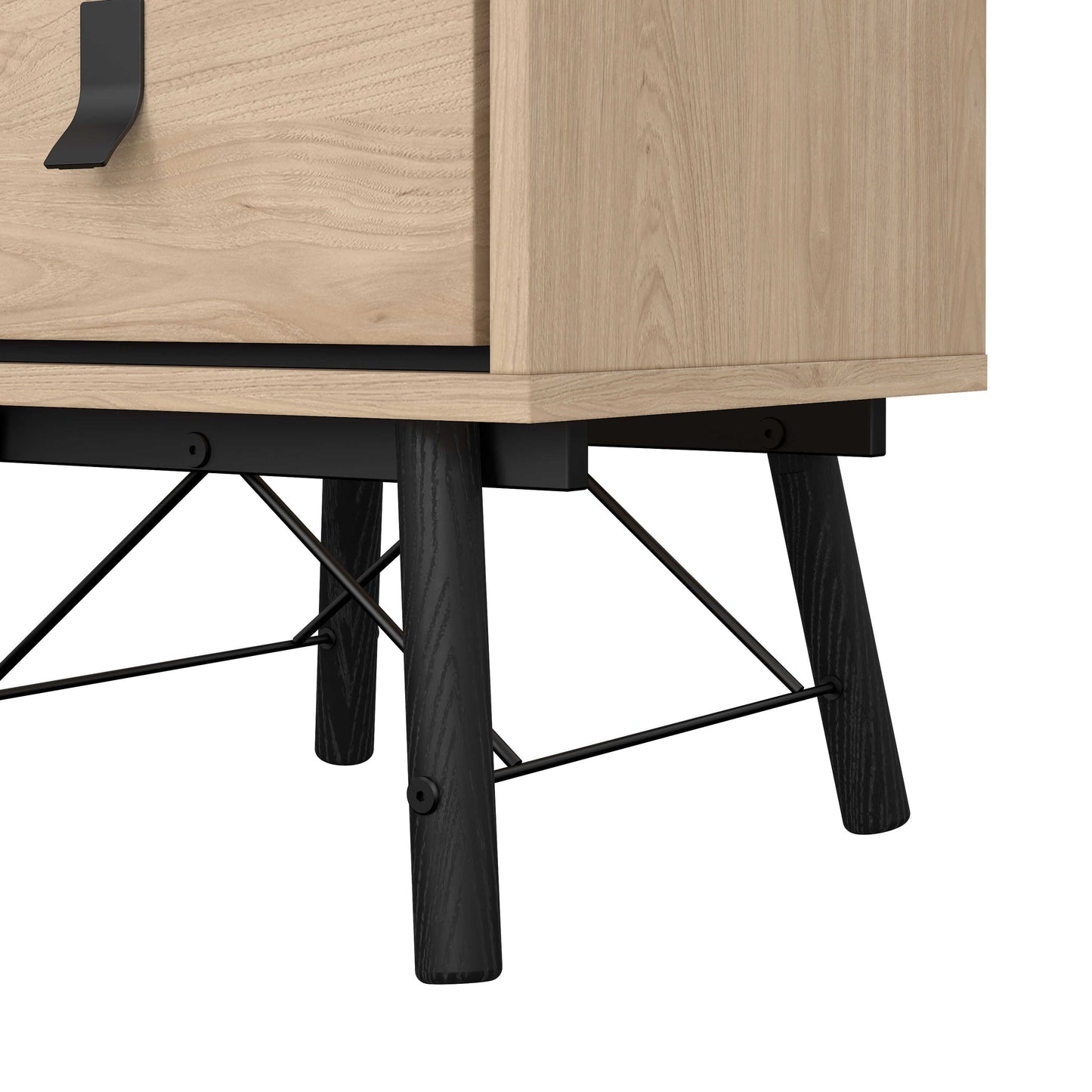 Juno Natural Oak Bedside Table 2 Drawer