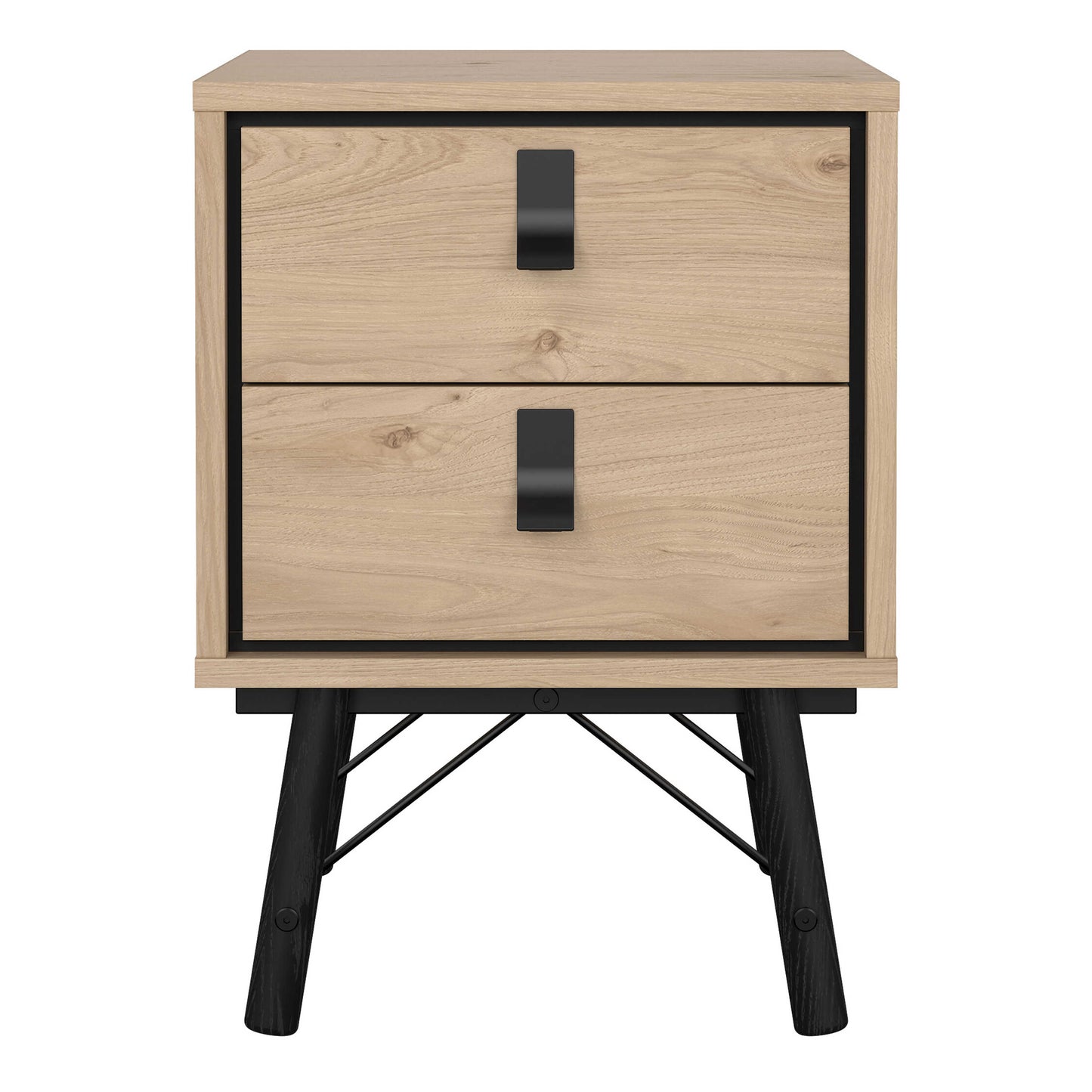 Juno Natural Oak Bedside Table 2 Drawer