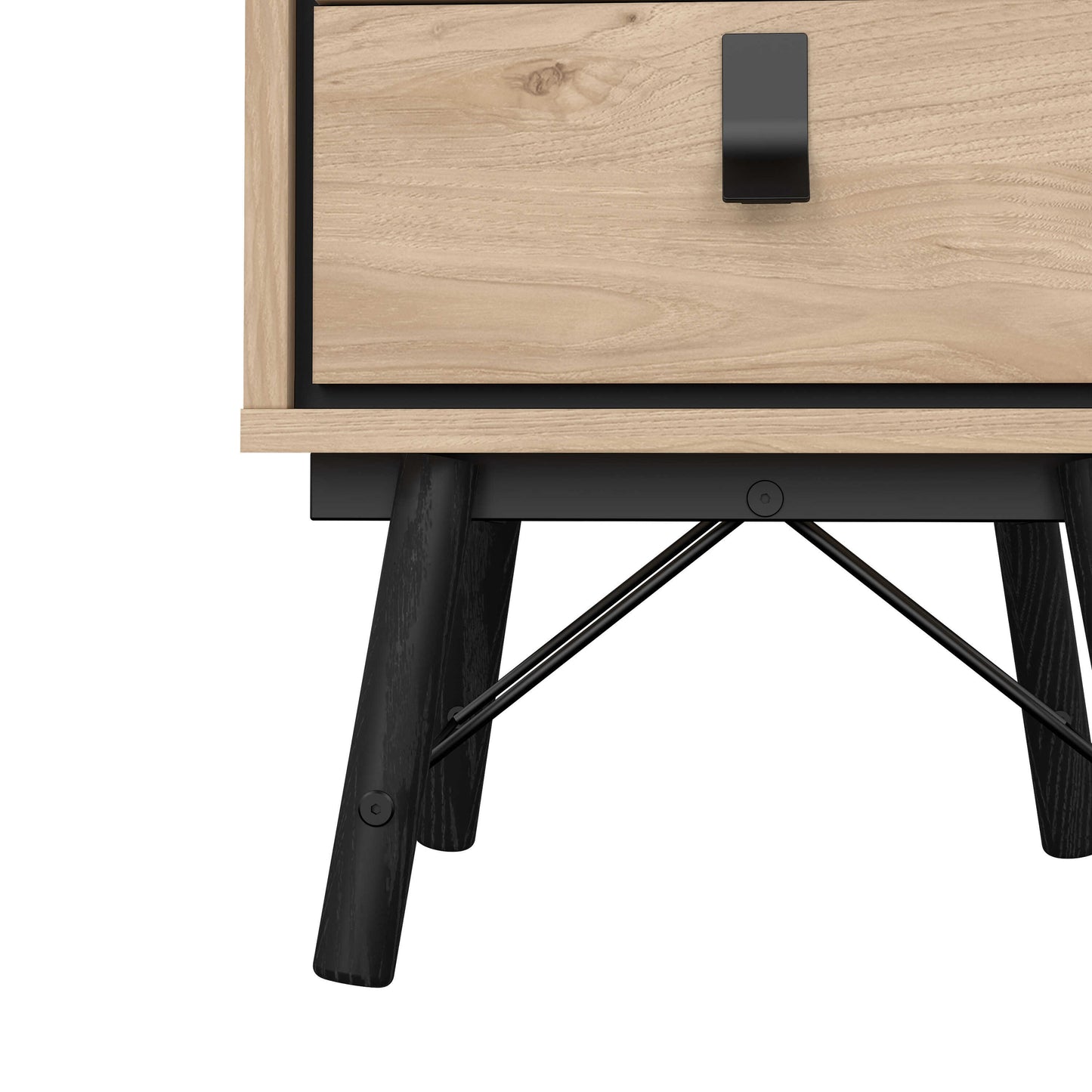 Juno Natural Oak Bedside Table 2 Drawer