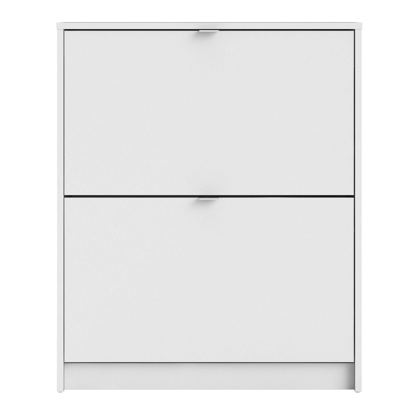 Prague White Shoe Cabinet 2 Flip Down Doors