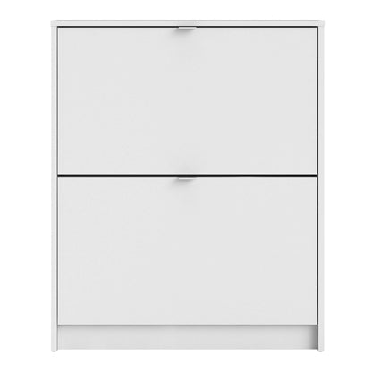Prague White Shoe Cabinet 2 Flip Down Doors