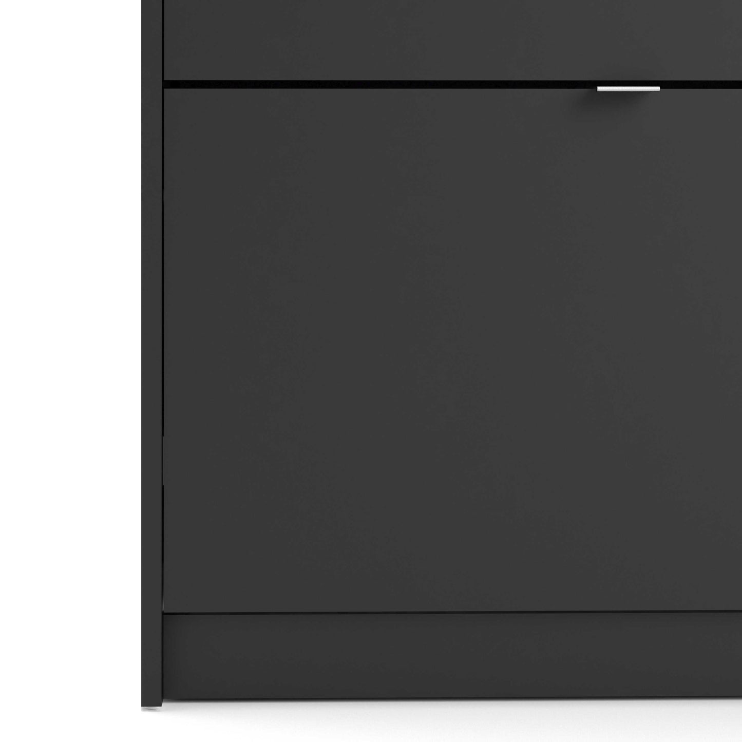 Prague Black Shoe Cabinet 2 Flip Down Doors