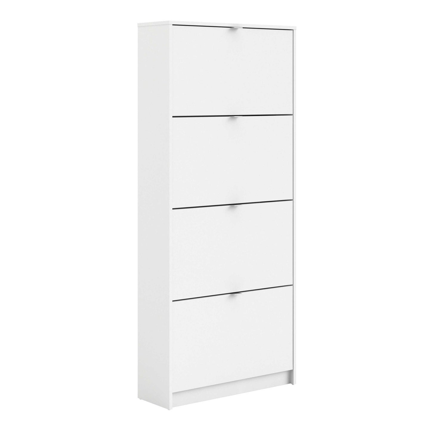 Prague White Shoe Cabinet 4 Flip Down Doors