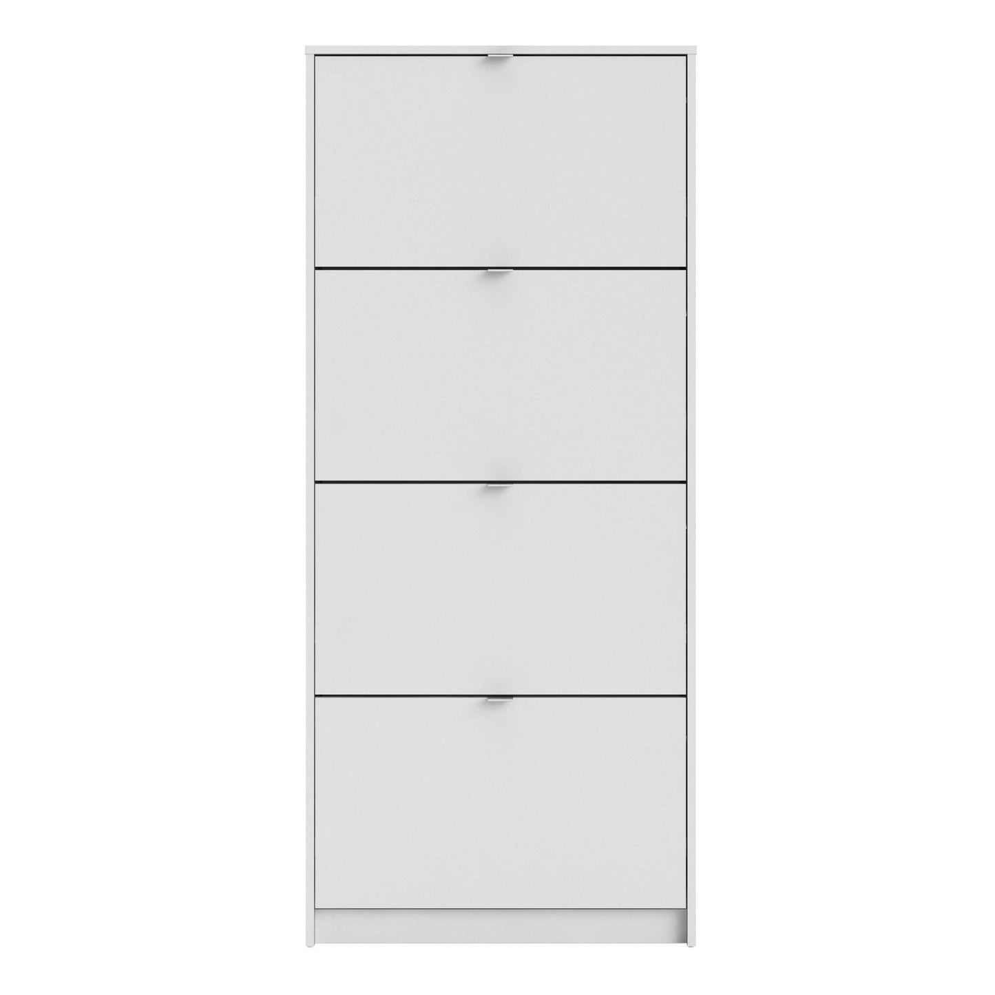 Prague White Shoe Cabinet 4 Flip Down Doors