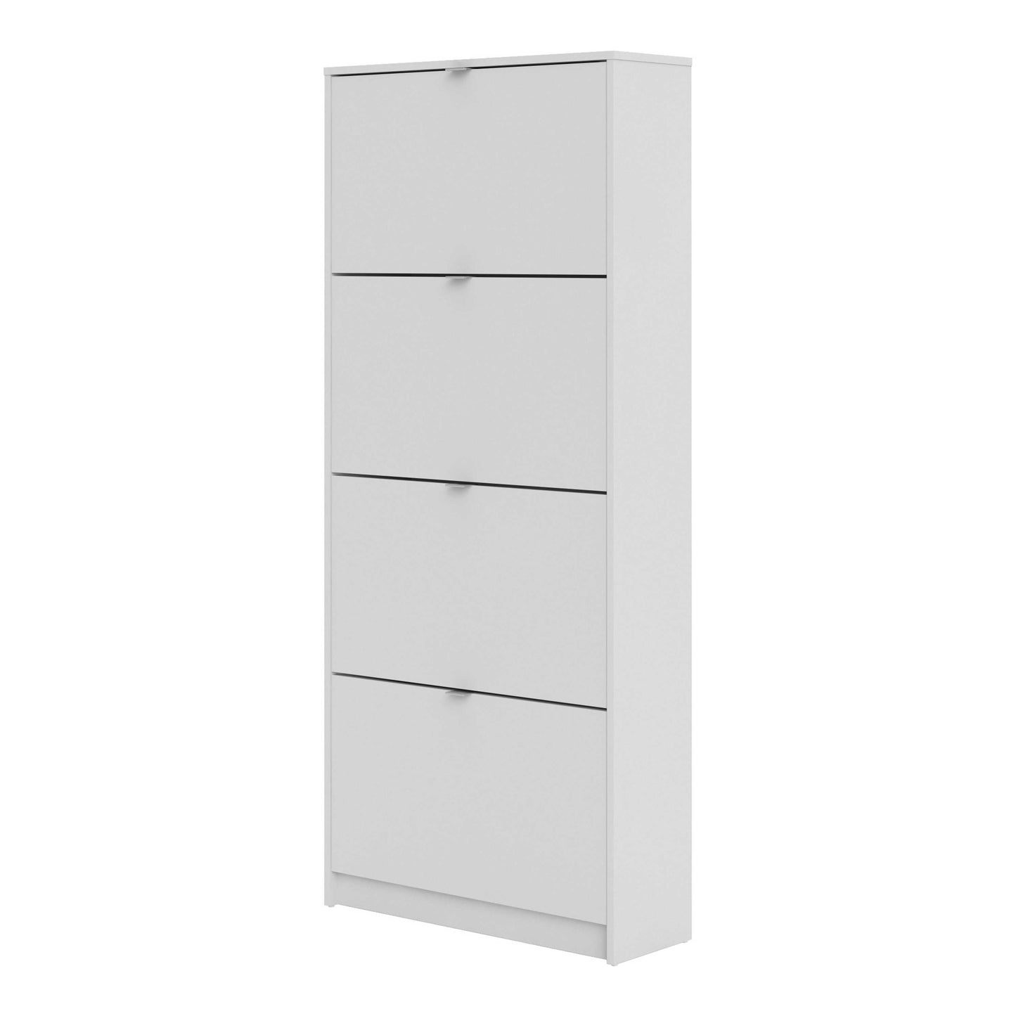 Prague White Shoe Cabinet 4 Flip Down Doors