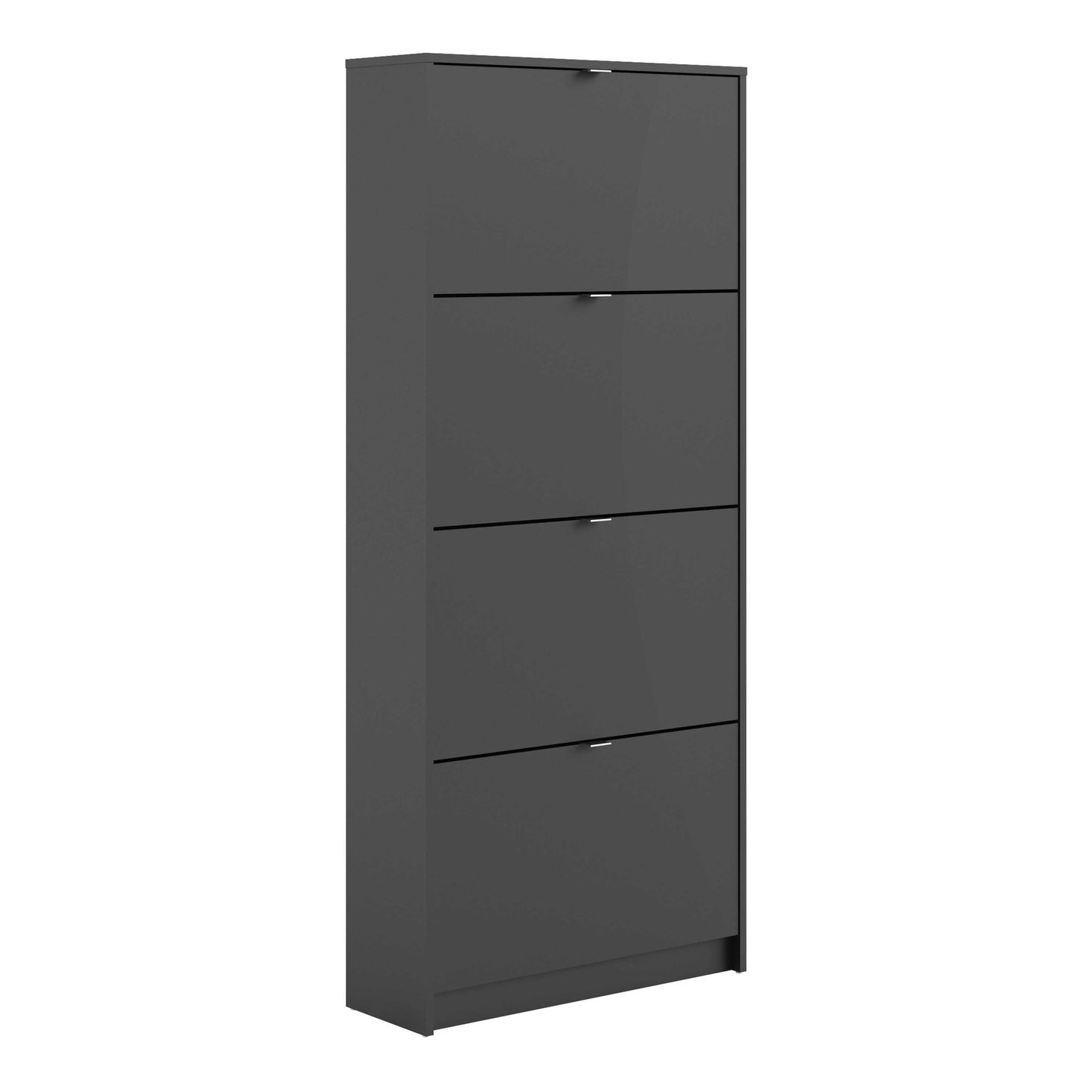 Prague Black Shoe Cabinet 4 Flip Down Doors