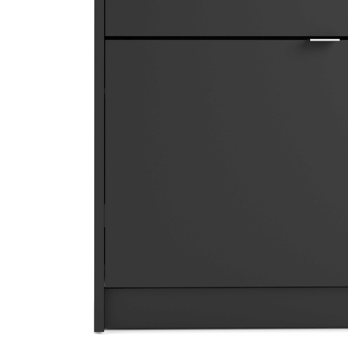 Prague Black Shoe Cabinet 4 Flip Down Doors
