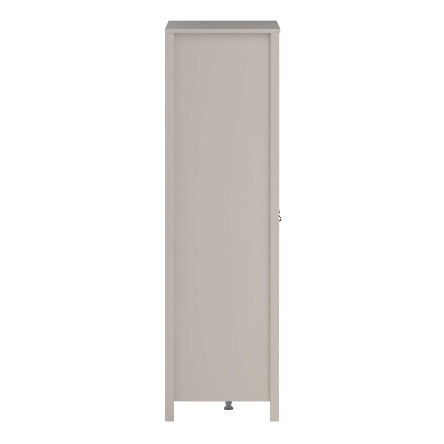 Wildberry Cashmere Wooden Mirror Wardrobe with 3 Doors 2 Drawers Leather Handles