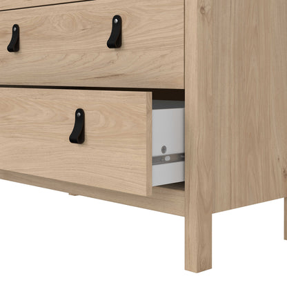 Wildberry Natural Oak Wood Chest 5 Drawers