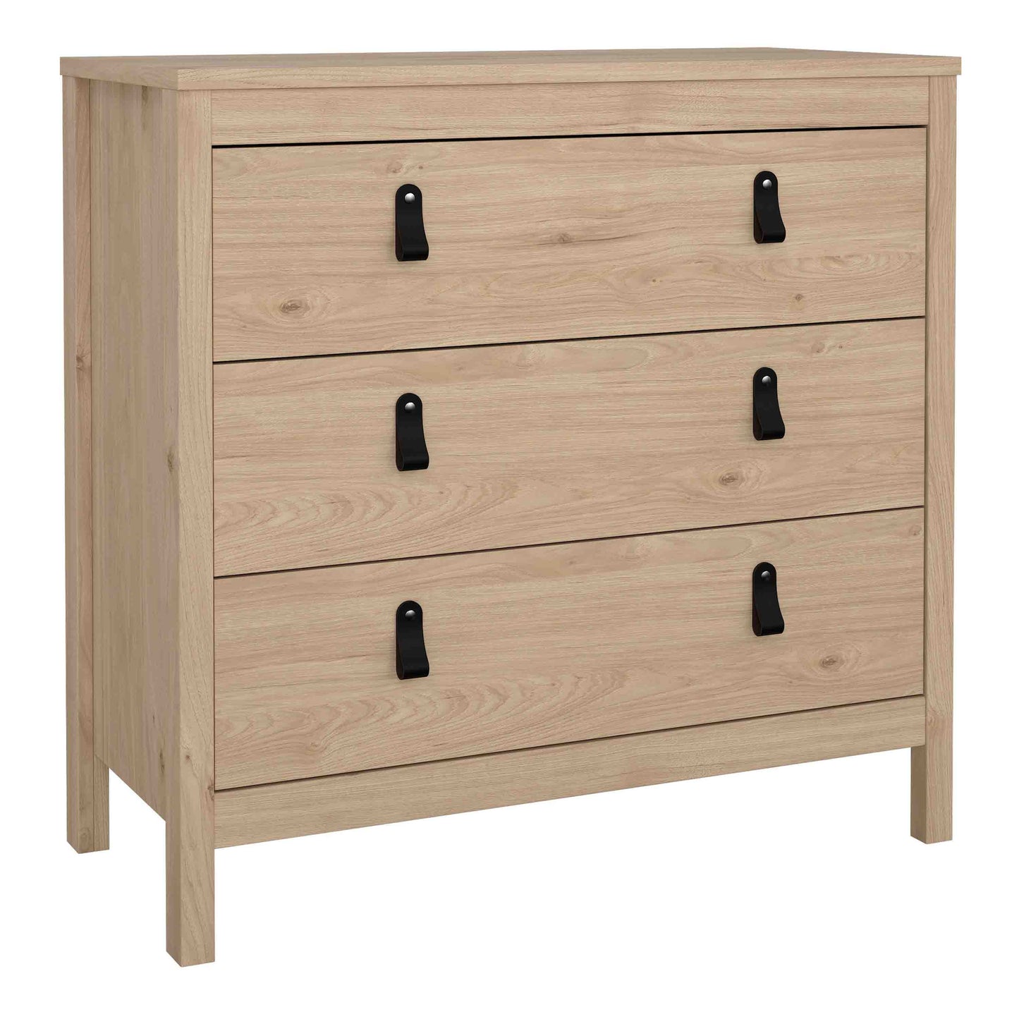 Wildberry Natural Oak Wood Chest 3 Drawers