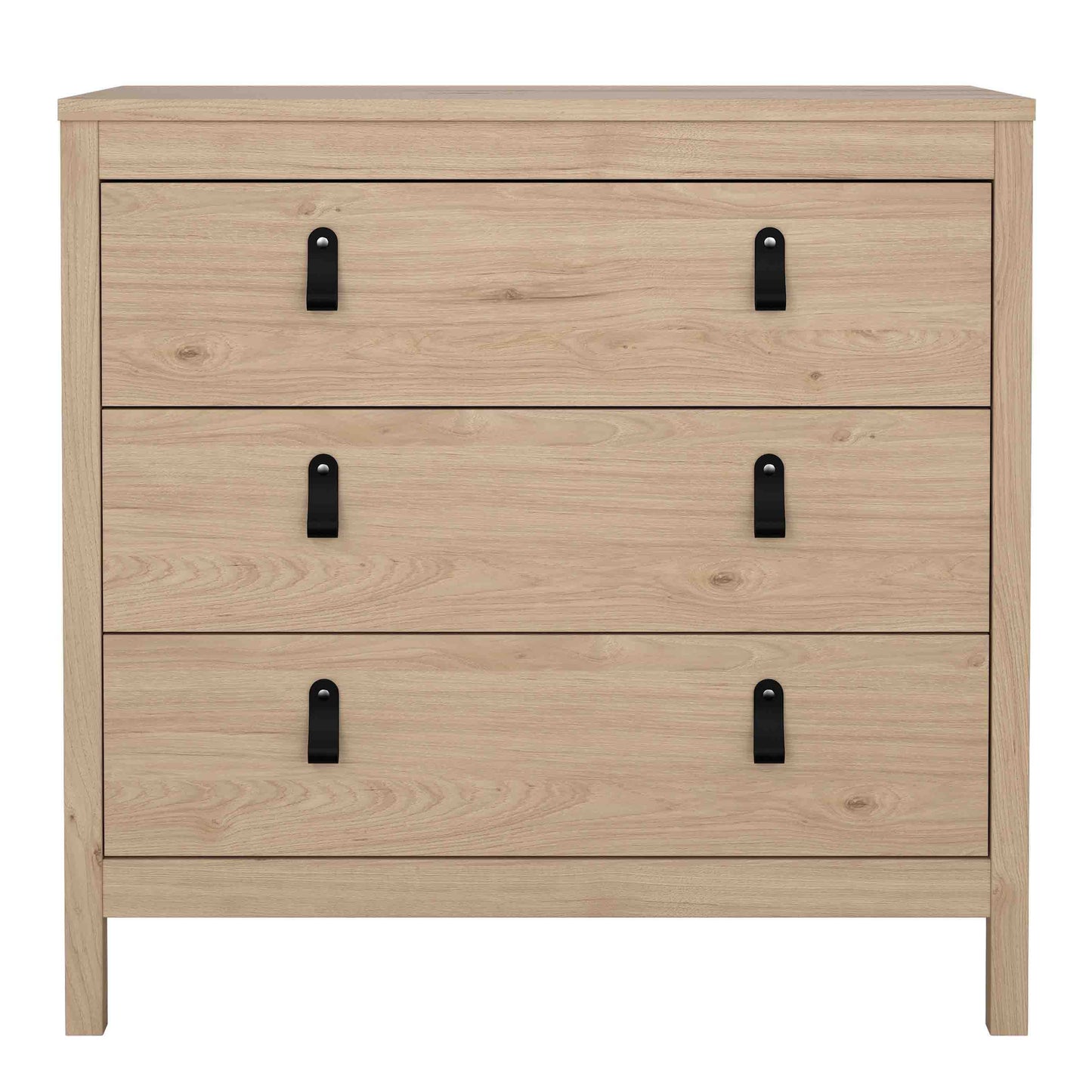 Wildberry Natural Oak Wood Chest 3 Drawers