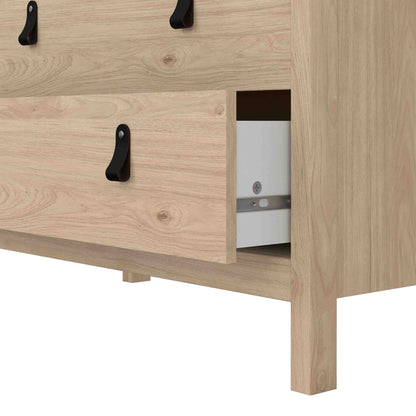 Wildberry Natural Oak Wood Chest 3 Drawers