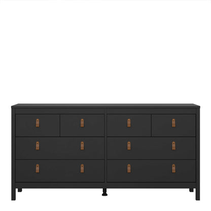 Wildberry Matt Black Double Dresser 8 Drawers