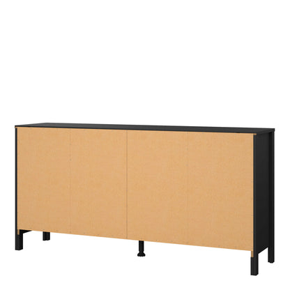 Wildberry Matt Black Double Dresser 8 Drawers
